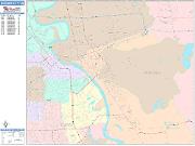 Bossier City <br /> Wall Map <br /> Color Cast Style 2024 Map
