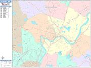 Haverhill <br /> Wall Map <br /> Color Cast Style 2024 Map