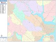 Somerville <br /> Wall Map <br /> Color Cast Style 2024 Map