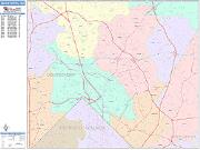 Silver Spring <br /> Wall Map <br /> Color Cast Style 2024 Map