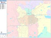 Kalamazoo <br /> Wall Map <br /> Color Cast Style 2024 Map
