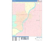 Saginaw <br /> Wall Map <br /> Color Cast Style 2024 Map