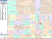 Omaha <br /> Wall Map <br /> Color Cast Style 2024 Map