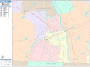 Nashua <br /> Wall Map <br /> Color Cast Style 2024 Map