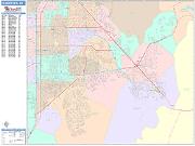 Henderson <br /> Wall Map <br /> Color Cast Style 2024 Map