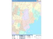 New Rochelle <br /> Wall Map <br /> Color Cast Style 2024 Map