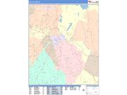 White Plains <br /> Wall Map <br /> Color Cast Style 2024 Map