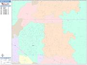 Midwest City <br /> Wall Map <br /> Color Cast Style 2024 Map
