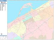 Erie <br /> Wall Map <br /> Color Cast Style 2024 Map
