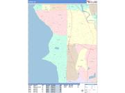 Burien <br /> Wall Map <br /> Color Cast Style 2024 Map