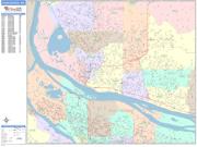 Vancouver <br /> Wall Map <br /> Color Cast Style 2024 Map