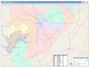 Cullman <br /> Wall Map <br /> Color Cast Style 2024 Map