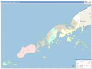 Aleutians East <br /> Wall Map <br /> Color Cast Style 2024 Map