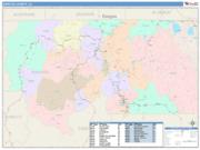 Siskiyou <br /> Wall Map <br /> Color Cast Style 2024 Map