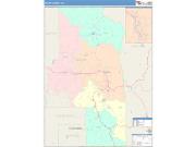 Routt <br /> Wall Map <br /> Color Cast Style 2024 Map