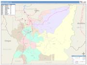 Idaho <br /> Wall Map <br /> Color Cast Style 2024 Map