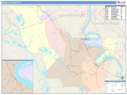 Iberville <br /> Wall Map <br /> Color Cast Style 2024 Map