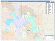 Itasca <br /> Wall Map <br /> Color Cast Style 2024 Map