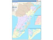Cape May <br /> Wall Map <br /> Color Cast Style 2024 Map