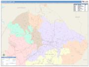 Watauga <br /> Wall Map <br /> Color Cast Style 2024 Map