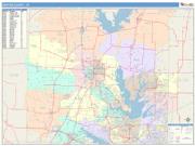 Denton <br /> Wall Map <br /> Color Cast Style 2024 Map