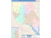 Nacogdoches <br /> Wall Map <br /> Color Cast Style 2024 Map