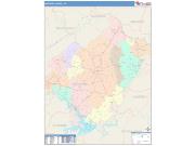 Bedford <br /> Wall Map <br /> Color Cast Style 2024 Map