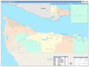 Clallam <br /> Wall Map <br /> Color Cast Style 2024 Map