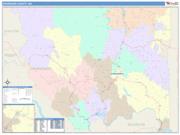 Okanogan <br /> Wall Map <br /> Color Cast Style 2024 Map