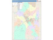 Spokane <br /> Wall Map <br /> Color Cast Style 2024 Map