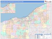 Cleveland-Elyria <br /> Wall Map <br /> Color Cast Style 2024 Map