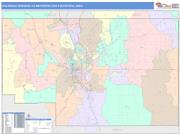 Colorado Springs <br /> Wall Map <br /> Color Cast Style 2024 Map