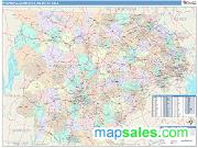 Fitchburg-Leominster <br /> Wall Map <br /> Color Cast Style 2024 Map