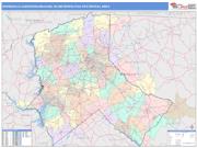 Greenville-Anderson-Mauldin <br /> Wall Map <br /> Color Cast Style 2024 Map