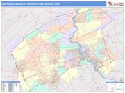 Harrisburg-Carlisle <br /> Wall Map <br /> Color Cast Style 2024 Map