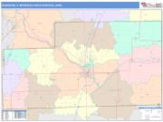 Kankakee <br /> Wall Map <br /> Color Cast Style 2024 Map