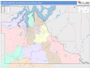 Olympia-Tumwater <br /> Wall Map <br /> Color Cast Style 2024 Map