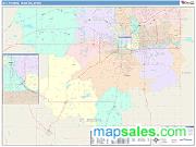 South Bend <br /> Wall Map <br /> Color Cast Style 2024 Map