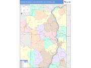 Weirton-Steubenville <br /> Wall Map <br /> Color Cast Style 2024 Map