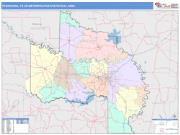 Texarkana <br /> Wall Map <br /> Color Cast Style 2024 Map
