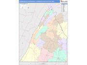 Chambersburg-Waynesboro <br /> Wall Map <br /> Color Cast Style 2024 Map