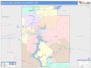 Coeur d'Alene <br /> Wall Map <br /> Color Cast Style 2024 Map