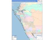 North Port-Sarasota-Bradenton <br /> Wall Map <br /> Color Cast Style 2024 Map
