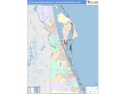 Palm Bay-Melbourne-Titusville <br /> Wall Map <br /> Color Cast Style 2024 Map