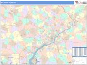 Delaware Valley <br /> Wall Map <br /> Color Cast Style 2024 Map
