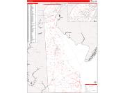 Delaware <br /> Wall Map <br /> Zip Code <br /> Red Line Style 2024 Map