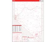 Nevada <br /> Wall Map <br /> Zip Code <br /> Red Line Style 2024 Map