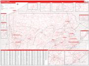 Pennsylvania <br /> Wall Map <br /> Zip Code <br /> Red Line Style 2024 Map
