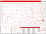 South Dakota <br /> Wall Map <br /> Zip Code <br /> Red Line Style 2024 Map