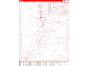 Utah <br /> Wall Map <br /> Zip Code <br /> Red Line Style 2024 Map